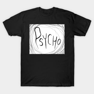 PSYCHO rock pattern T-Shirt